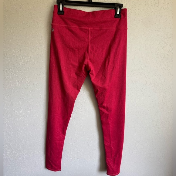Fabletics Red Define Powerhold Leggings Womens M Athletic Workout - Picture 2 of 4